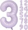 40 In Matte Purple Number Balloons Helium Foil Mylar Balloon Birthday Party banquet Decoration Digital 3
